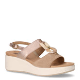 Sandalo in pelle con zeppa biscotto - Sandali Con Tacco Donna | Boscaini Scarpe