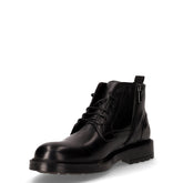 Stivaletto stringato in pelle nero | Boscaini Scarpe