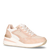 Sneaker in ecopelle con zeppa nude | Boscaini Scarpe
