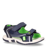 Fiesole sandalo in ecopelle e tessuto bambino blu verde | Boscaini Scarpe