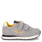Tom Solid sneaker bambino in pelle e tessuto grigio medio | Boscaini Scarpe