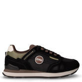 Travis Sport Colors sneaker in tessuto e pelle scamosciata nero marrone verde militare | Boscaini Scarpe
