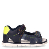 Figi sandalo in ecopelle e tessuto bambino denim | Boscaini Scarpe