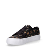 Sneaker in ecopelle con logo all-over nero marrone | Boscaini Scarpe