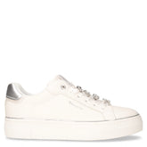 Sneaker in ecopelle bianco argento | Boscaini Scarpe