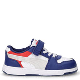 Rebound slam lo ac+inf sneaker in ecopelle bambino blu e bianco | Boscaini Scarpe