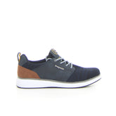 Stringata sportiva in ecopelle e tessuto blu scuro - BUGATTI | Boscaini Scarpe