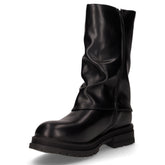 Stivale in ecopelle arricciata bambina nero | Boscaini Scarpe