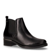 Stivaletto in pelle con zip nero | Boscaini Scarpe