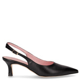 Décolletè slingback a punta in ecopelle nero - DU SIMON | Boscaini Scarpe