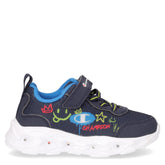 Funfair sneaker in ecopelle e tessuto bambino con luci blu - Scarpe Bambino | Boscaini Scarpe