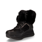 Sneaker in ecopelle con platform nero | Boscaini Scarpe