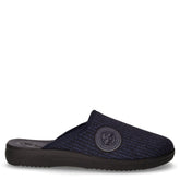 Ciabatta in tessuto con logo frontale blu | Boscaini Scarpe