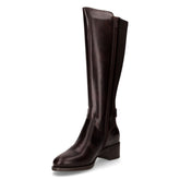 Stivale in pelle con gambale elasticizzato caffè | Boscaini Scarpe