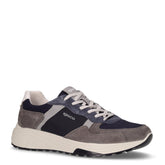 Sneaker in tessuto e pelle grafite blu - Sneakers Uomo | Boscaini Scarpe