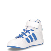 Game Court Mid sneaker bambino in ecopelle bianco blu | Boscaini Scarpe
