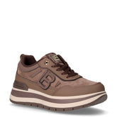 Sneaker in ecopelle con zeppa marrone | Boscaini Scarpe