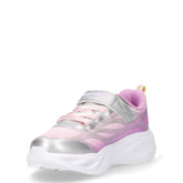 S Lights Cosmic Glow sneaker in tessuto ed ecopelle con luci bambina rosa argento | Boscaini Scarpe