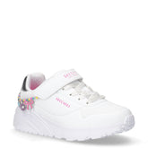 Uno Lite Charming Style sneaker in ecopelle bambina bianco argento | Boscaini Scarpe