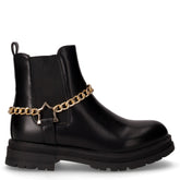 Stivaletto in ecopelle e tessuto bambina nero | Boscaini Scarpe