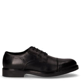 Stringata in pelle nero | Boscaini Scarpe