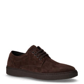 Stringata sportiva in pelle scamosciata pepe | Boscaini Scarpe