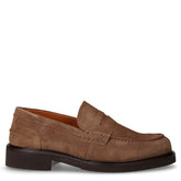 Mocassino in pelle scamosciata tabacco | Boscaini Scarpe