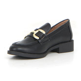 Mocassino con staffa black | Boscaini Scarpe