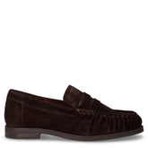 Mocassino in pelle scamosciata marrone | Boscaini Scarpe