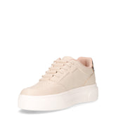 Sneaker in ecopelle con platform beige | Boscaini Scarpe
