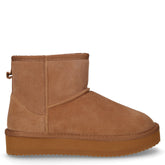 Stivaletto caldo in tessuto con platform cammello - Scarpe Donna | Boscaini Scarpe