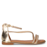 Sandalo in tessuto ed ecopelle con strass oro - TOO LIKE | Boscaini Scarpe