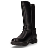 Stivale in ecopelle e tessuto con glittter bambina nero | Boscaini Scarpe