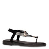Sandalo infradito con strass nero | Boscaini Scarpe