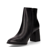 Tronchetto in pelle ed ecopelle con zip nero | Boscaini Scarpe