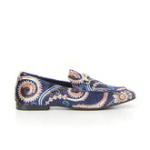Mocassino damascato blu vanessa | Boscaini Scarpe