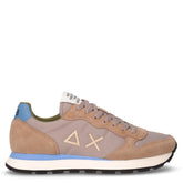 Tom Solid sneaker in pelle e tessuto pietra | Boscaini Scarpe