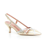 Décolleté slingback a punta platino argento - Slingback | Boscaini Scarpe