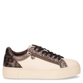 Sneaker con zip laterale in ecopelle avorio | Boscaini Scarpe