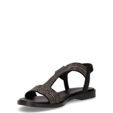 Sandalo con strass nero | Boscaini Scarpe
