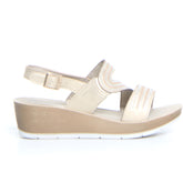 Sandalo con zeppa sabbia - Sandali Con Tacco Donna | Boscaini Scarpe