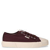 VULC LACE UP CANVAS sneakers basse in tessuto canvas con punta in gomma marrone beige | Boscaini Scarpe
