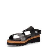 Sandalo con zeppa nero | Boscaini Scarpe