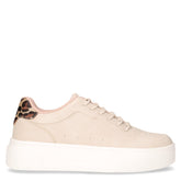 Sneaker in ecopelle con platform beige | Boscaini Scarpe