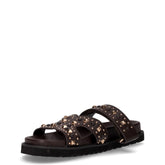 Ciabatta con borchie caffè | Boscaini Scarpe