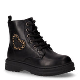 Anfibio in ecopelle con cuore bambina nero | Boscaini Scarpe