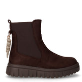 Stivaletto in tessuto scamosciato bambina marrone scuro | Boscaini Scarpe