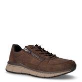 Sneaker in ecopelle e tessuto marrone | Boscaini Scarpe