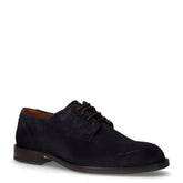 Corporate Dressy stringata in pelle scamosciata navy blu | Boscaini Scarpe