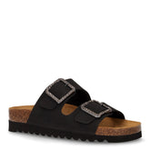 Hola ciabatta in ecopelle con strass nero - GRUNLAND | Boscaini Scarpe